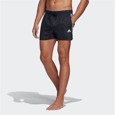 adidas herren 3-streifen badeshorts marinblau